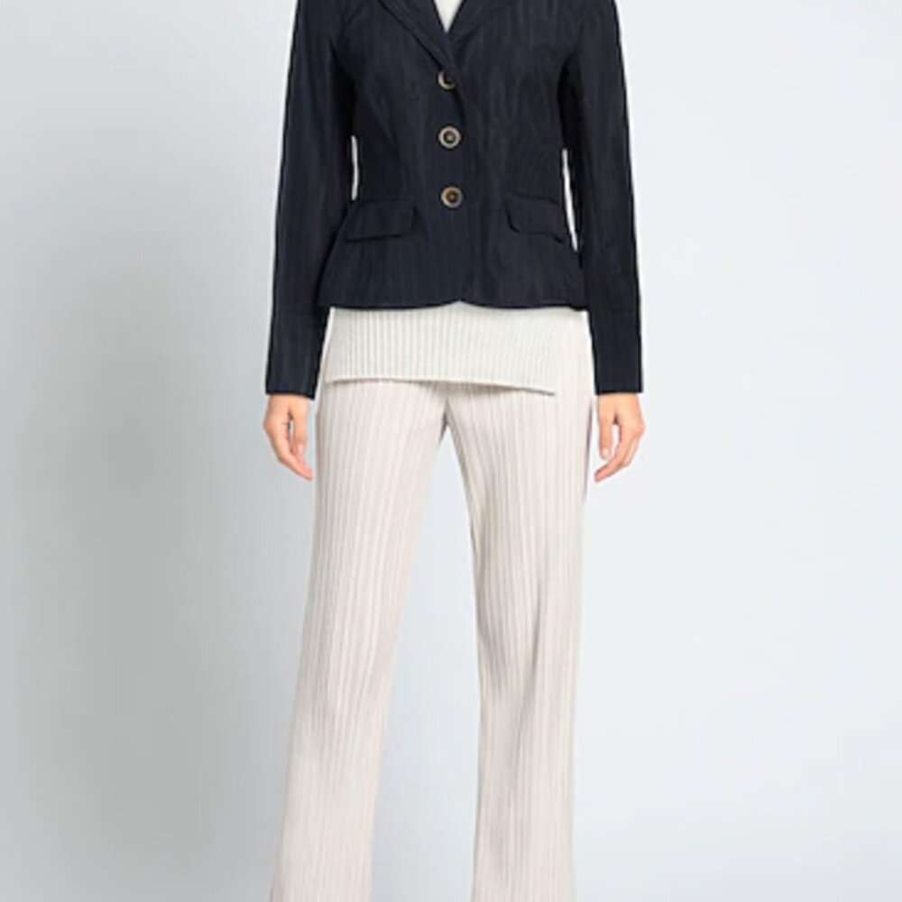 Gerard Darel Navy Wool Blazer Size FR 42/ US 10 - Picture 2 of 9